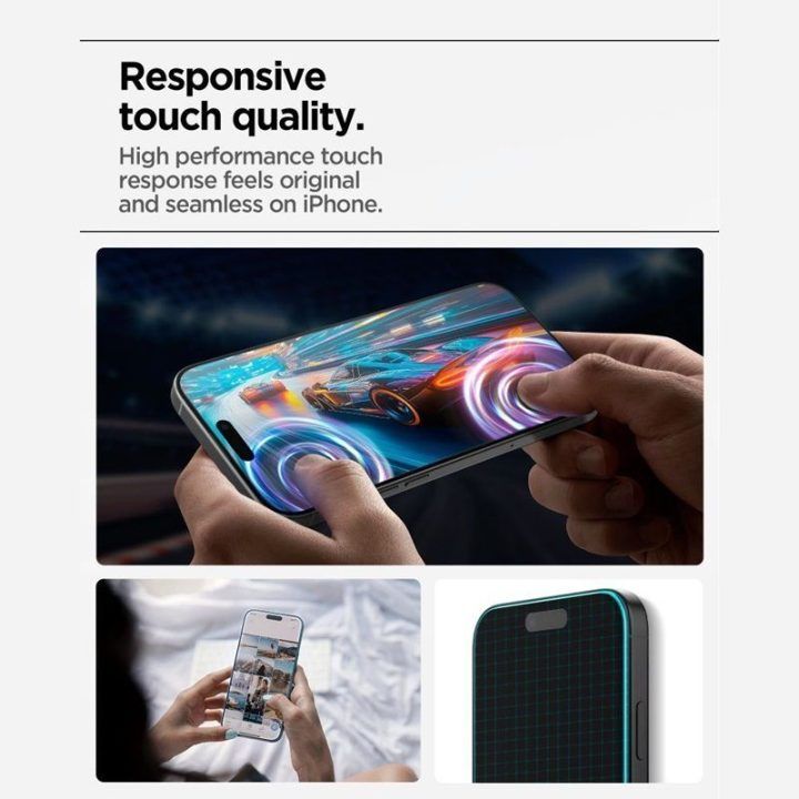 Grūdintas stiklas Spigen Glas.tR AlignMaster Slim 3 vnt. iPhone 17
