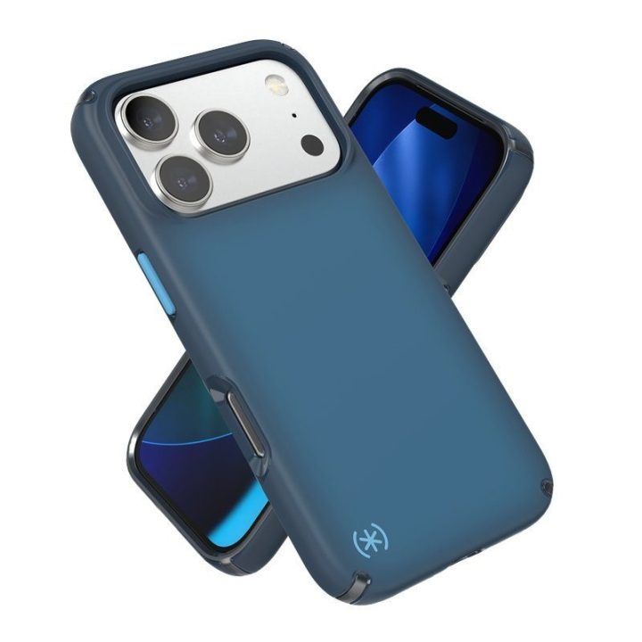 Dėklas iPhone 17 Pro Speck Presidio Lux MagSafe, mėlynas