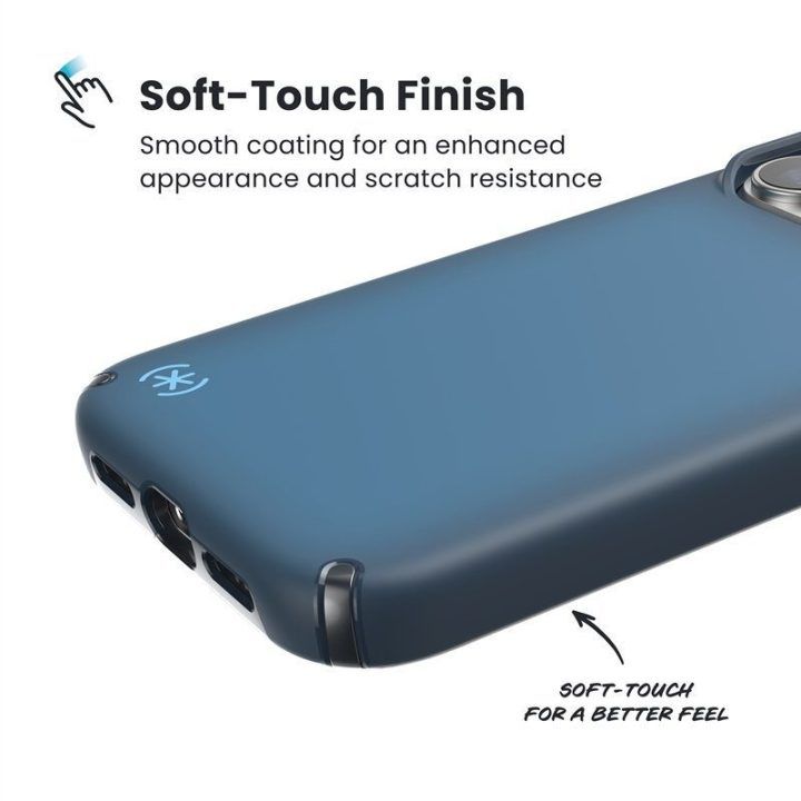 Dėklas iPhone 17 Pro Speck Presidio Lux MagSafe, mėlynas