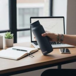 Terminė gertuvė Quokka Echo, 690 ml, juoda