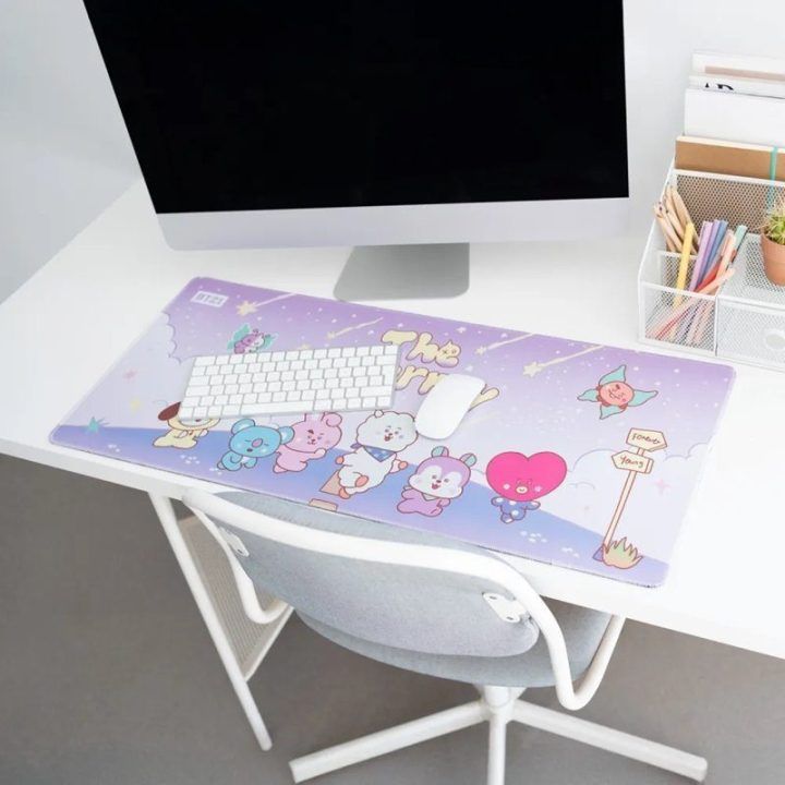 BT21 XXL žaidimų ir darbo kilimėlis 80 × 35 cm