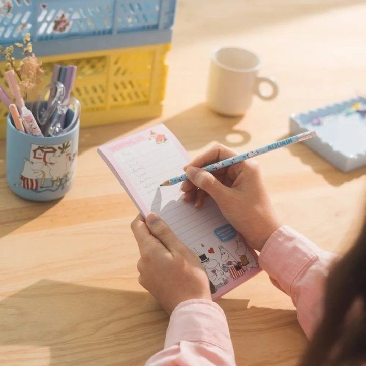 Moomin magnetinis užrašų bloknotas ant šaldytuvo su pieštuku, 10 × 21 cm