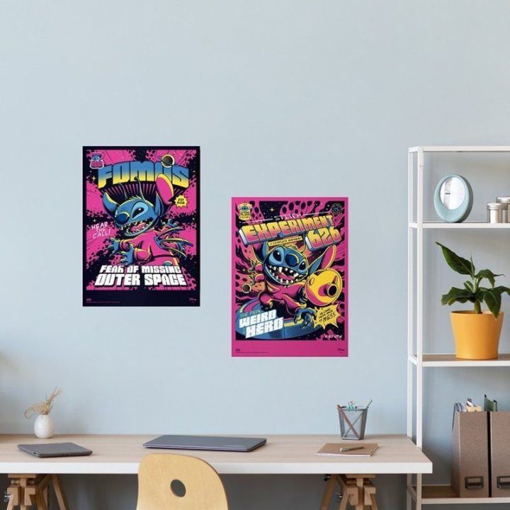 Disney Stitch mini plakatų rinkinys, 38 × 52 cm, 2 vnt.