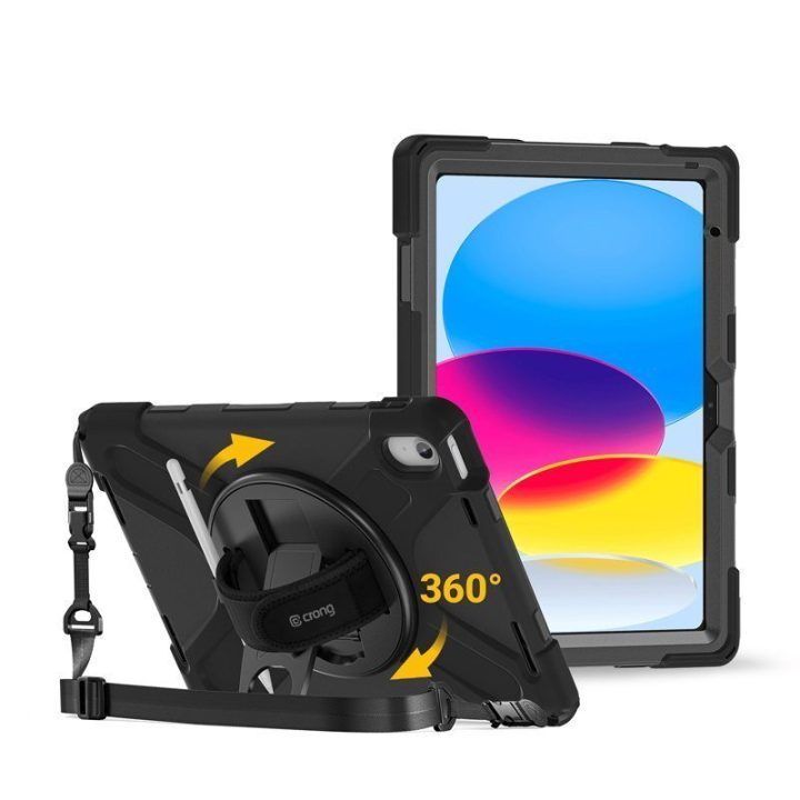 Sustiprintas dėklas iPad 11 A16 / 10.9, juodas, Crong Defender Plus