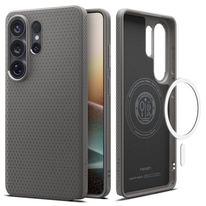Dėklas Samsung Galaxy S26 Ultra, pilkas Spigen Liquid Air Mag