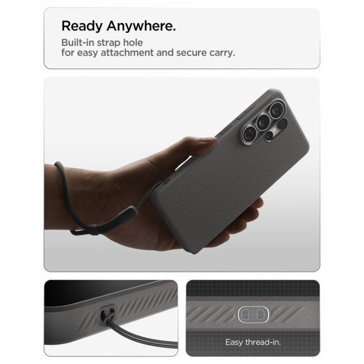 Dėklas Samsung Galaxy S26 Ultra, pilkas Spigen Liquid Air Mag