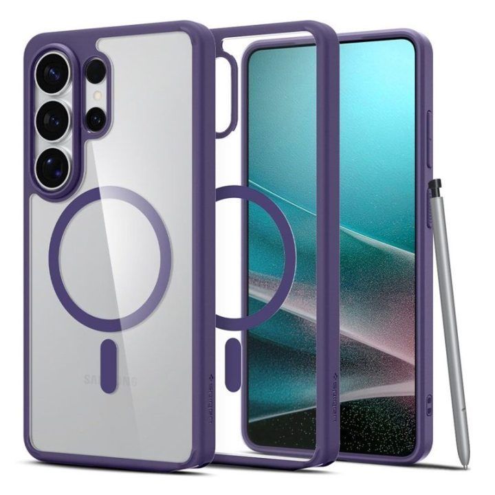 Spigen Ultra Hybrid Mag dėklas Samsung Galaxy S26 Ultra, tamsiai violetinis
