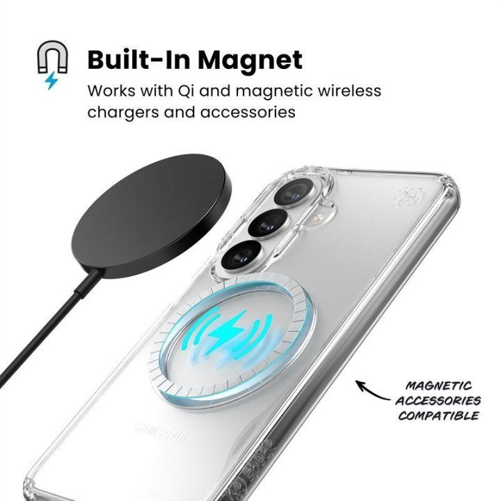 Permatomas dėklas Samsung Galaxy S26 Speck Presidio Perfect-Clear Magnet