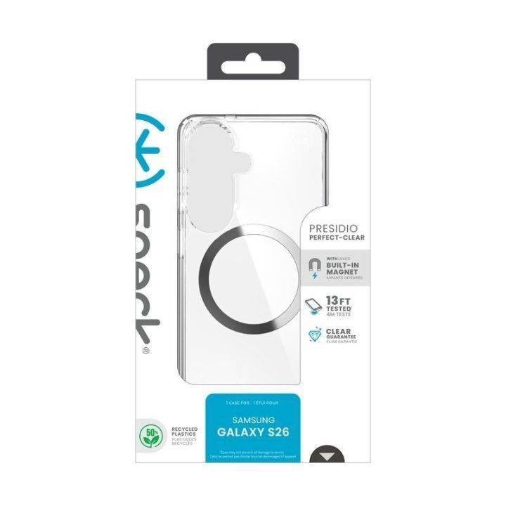 Permatomas dėklas Samsung Galaxy S26 Speck Presidio Perfect-Clear Magnet