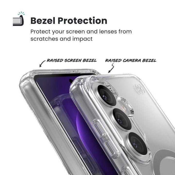 Permatomas dėklas Samsung Galaxy S26 Speck Presidio Perfect-Clear Magnet