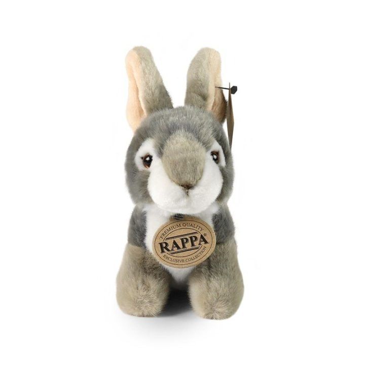 Pliušinis pilkas triušis Rappa, 16 cm