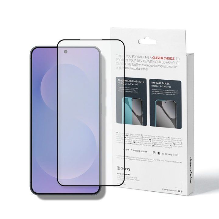Grūdintas apsauginis stiklas Crong 3D Armour Glass Lite Samsung Galaxy S25