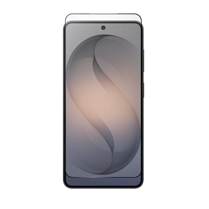 Grūdintas apsauginis stiklas Samsung Galaxy S26, juodas rėmelis