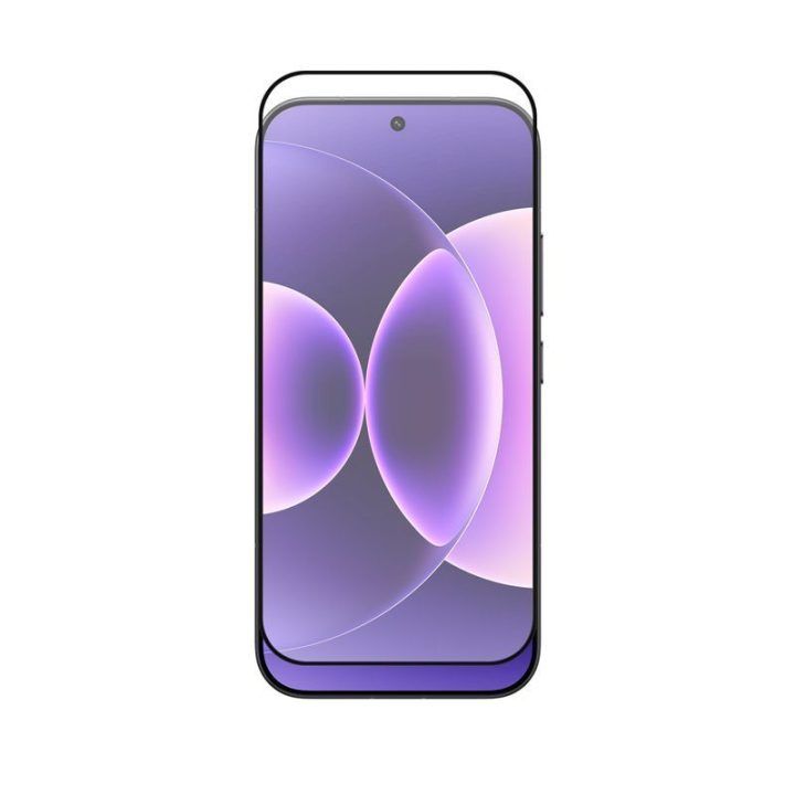 Grūdintas apsauginis stiklas Xiaomi 17, juodas rėmelis