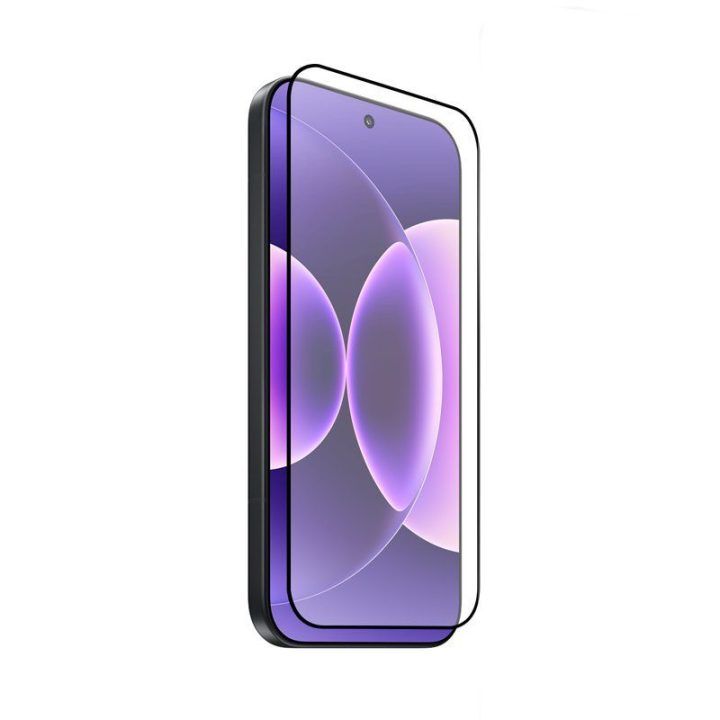 Grūdintas apsauginis stiklas Xiaomi 17, juodas rėmelis