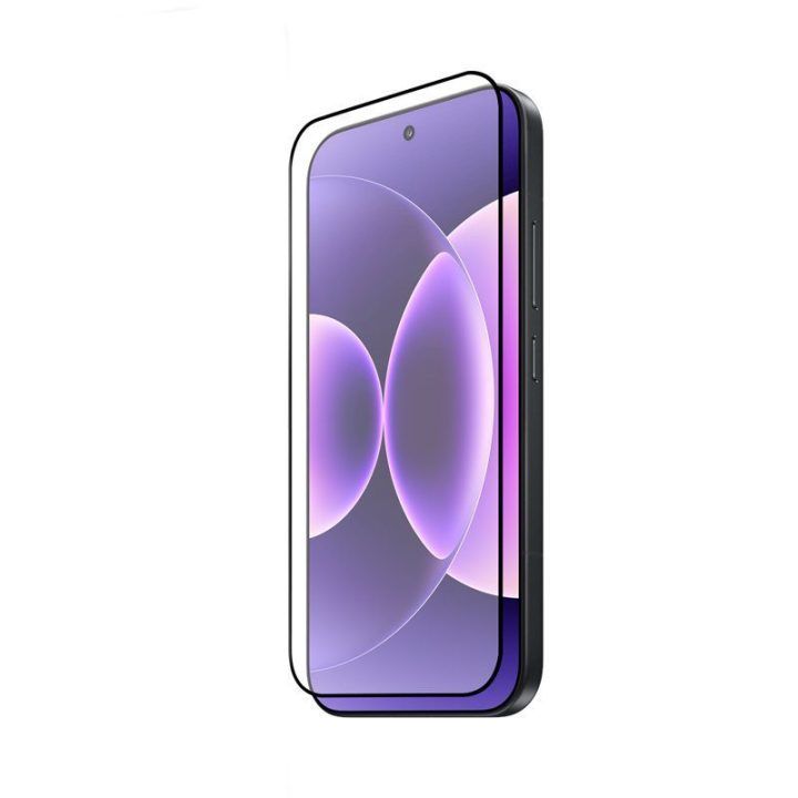 Grūdintas apsauginis stiklas Xiaomi 17, juodas rėmelis