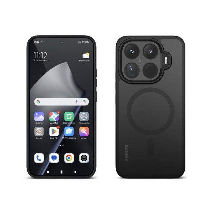 Dėklas Crong Hybrid Matte Magnetic Xiaomi 15T Pro, juodas