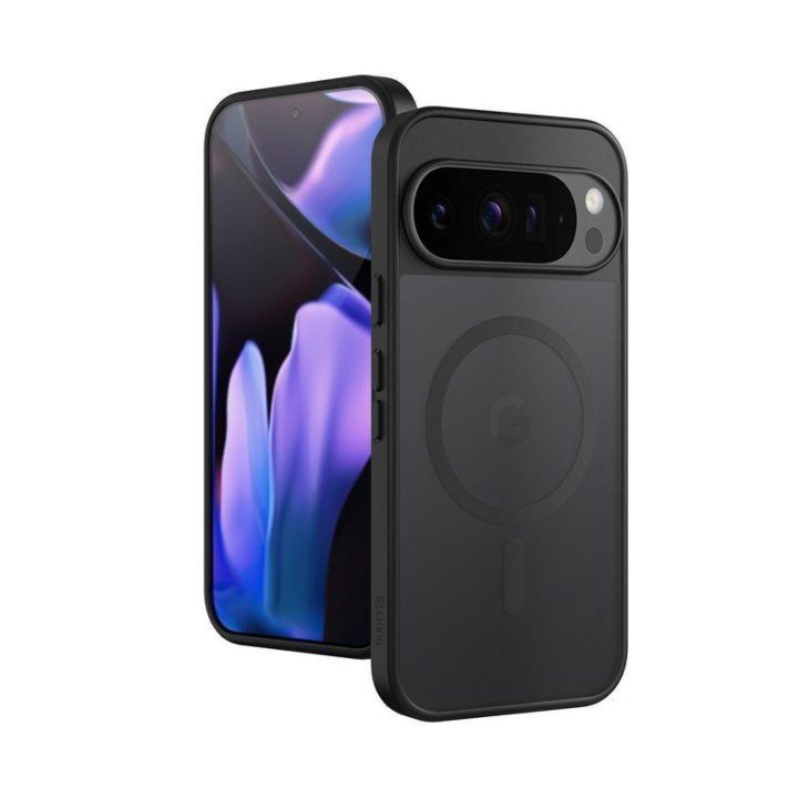Dėklas Google Pixel 9 Pro Crong Hybrid Matte Magnetic, juodas