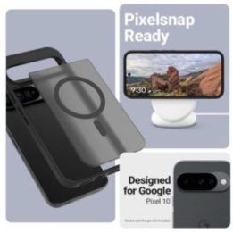 Dėklas Google Pixel 10 Crong Hybrid Matte Magnetic, juodas