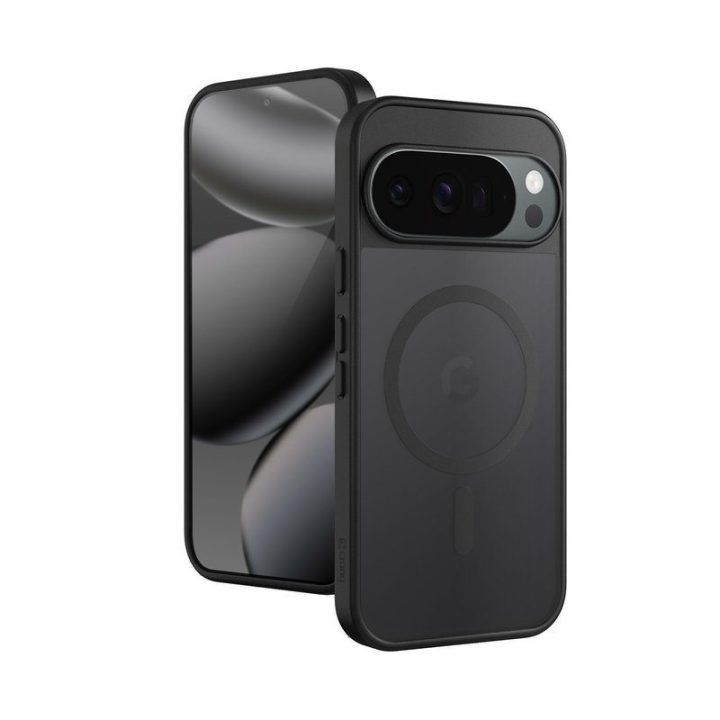 Dėklas Crong Hybrid Matte Magnetic Google Pixel 10 Pro, juodas