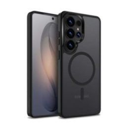 Dėklas Crong Hybrid Matte Magnetic, juodas, Samsung Galaxy S26 Ultra