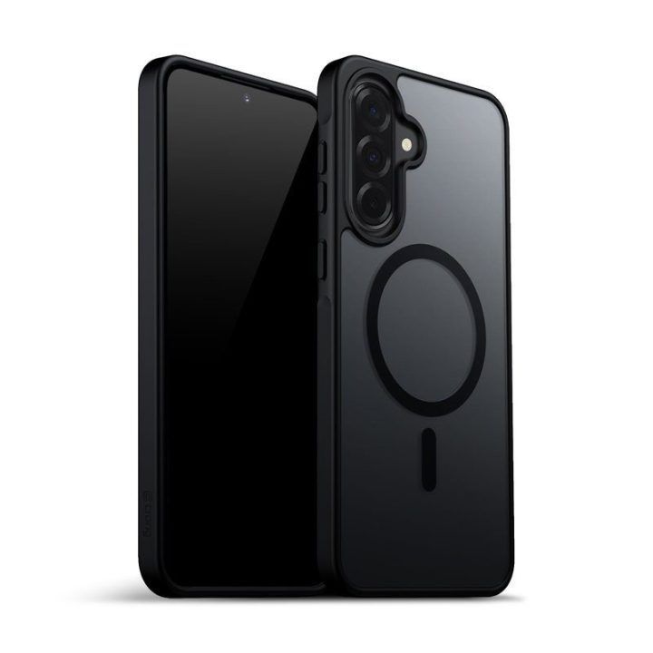 Dėklas Samsung Galaxy A56 Crong Hybrid Matte Magnetic, juodas