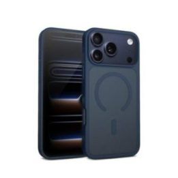 Dėklas iPhone 17 Pro Crong Hybrid Matte Magnetic, tamsiai mėlynas