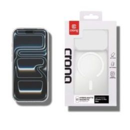 Dėklas Crong Hybrid Matte Magnetic, baltas, iPhone 17 Pro Max