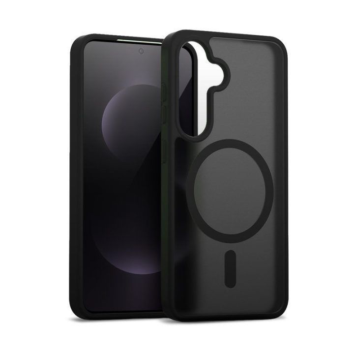 Dėklas Samsung Galaxy S24 FE Crong Hybrid Matte Magnetic, juodas