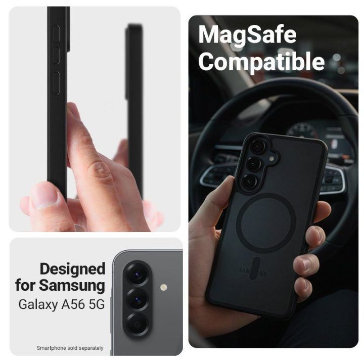 Dėklas Samsung Galaxy A56 rožinis Crong Hybrid Matte Magnetic