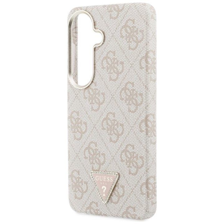 Dėklas Guess 4G Triangle Logo MagSafe Samsung Galaxy S26, rožinis