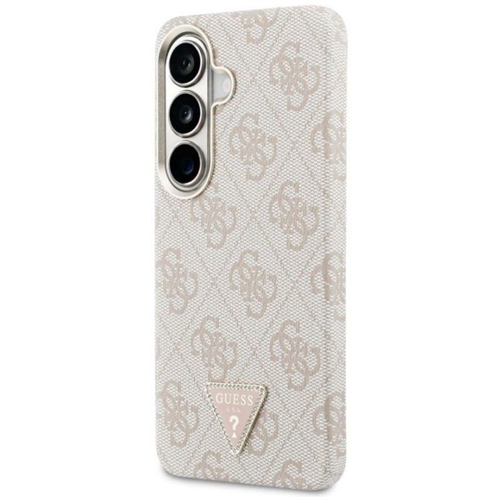 Dėklas Guess 4G Triangle Logo MagSafe Samsung Galaxy S26, rožinis