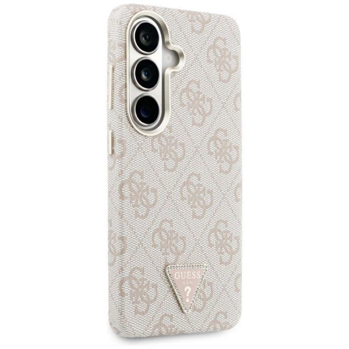 Dėklas Guess 4G Triangle Logo MagSafe Samsung Galaxy S26, rožinis