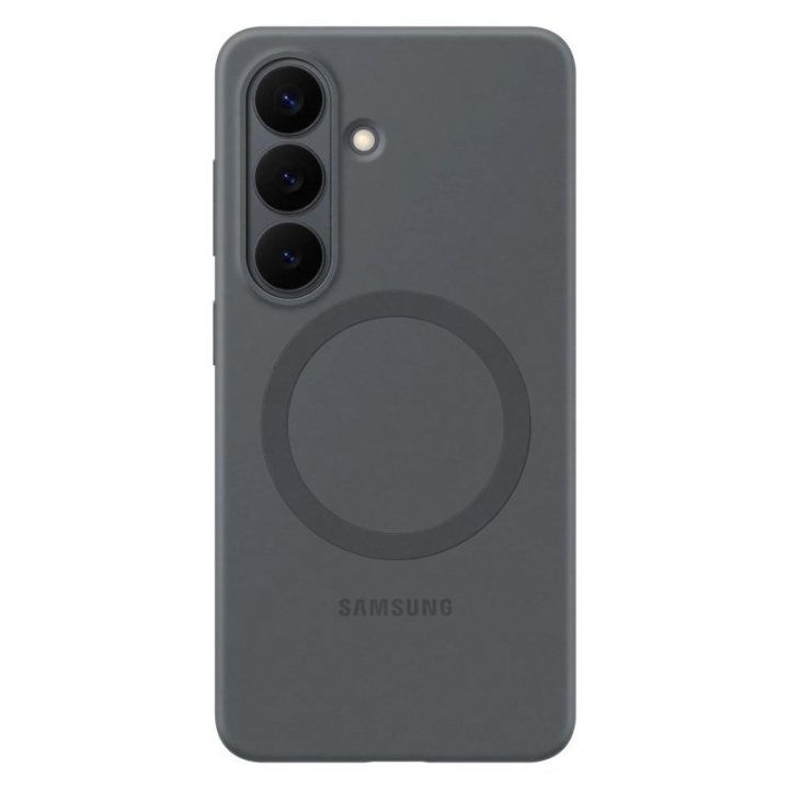 Samsung Galaxy S26 silikoninis magnetinis dėklas, juodas