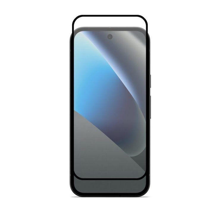 Apsauginis stiklas Google Pixel 10a, juodas rėmelis