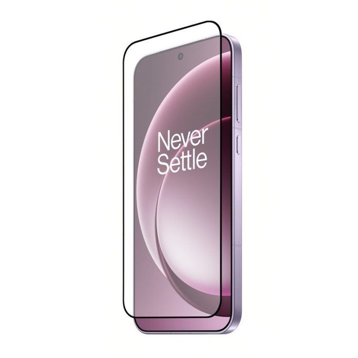 Grūdintas apsauginis stiklas OnePlus 15 su juodu rėmeliu