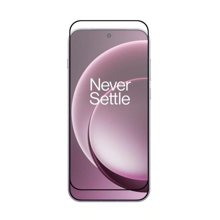 Grūdintas apsauginis stiklas OnePlus 15 su juodu rėmeliu
