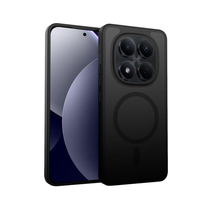 Dėklas Xiaomi Redmi Note 15 Pro, juodas, Crong Hybrid Matte Magnetic