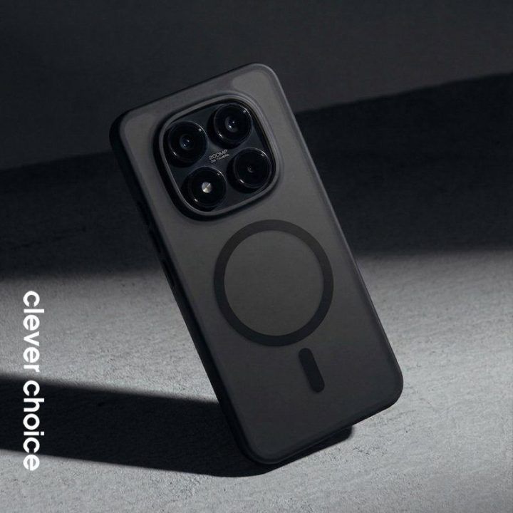 Dėklas Xiaomi Redmi Note 15 Pro, juodas, Crong Hybrid Matte Magnetic