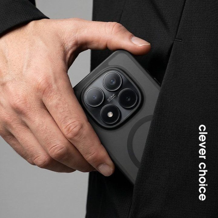 Dėklas Crong Hybrid Matte Magnetic juodas, Xiaomi Redmi Note 15 Pro+