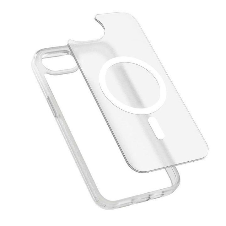 Permatomas dėklas iPhone 17e / 16e Crong Hybrid Matte Magnetic