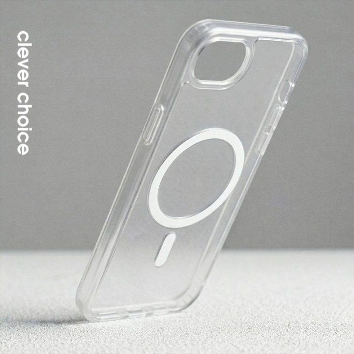 Permatomas dėklas iPhone 17e / 16e Crong Hybrid Matte Magnetic