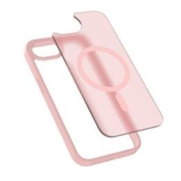 Dėklas Crong Hybrid Matte Magnetic rožinis iPhone 17e / 16e