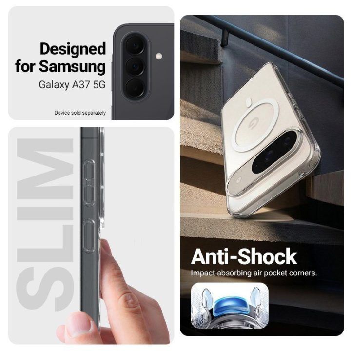 Permatomas dėklas Samsung Galaxy A37 / A36 su MagSafe
