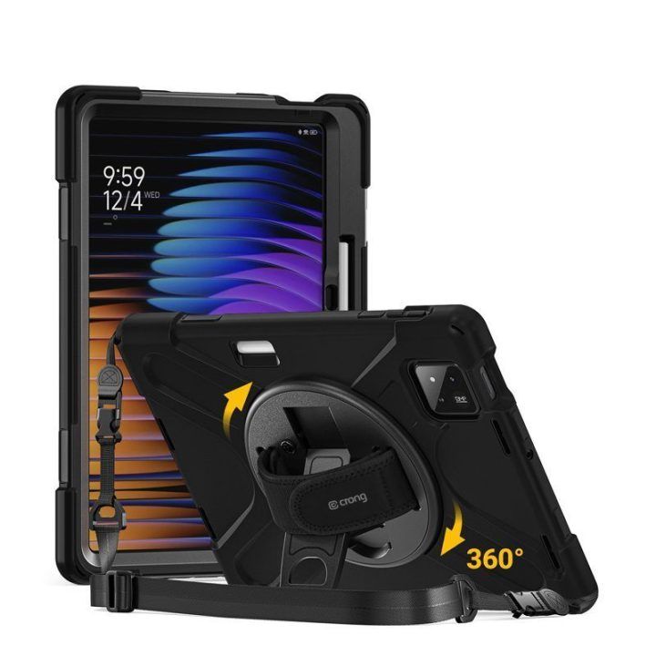 Sustiprintas dėklas Crong Defender Plus Xiaomi Pad 8 / 8 Pro / Pad 7 / 7 Pro 11.2" juodas