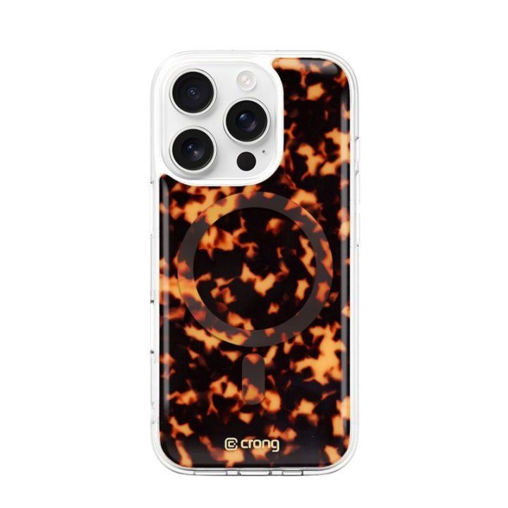 Dėklas iPhone 16 Pro Crong Deluxe MAG Tortoise
