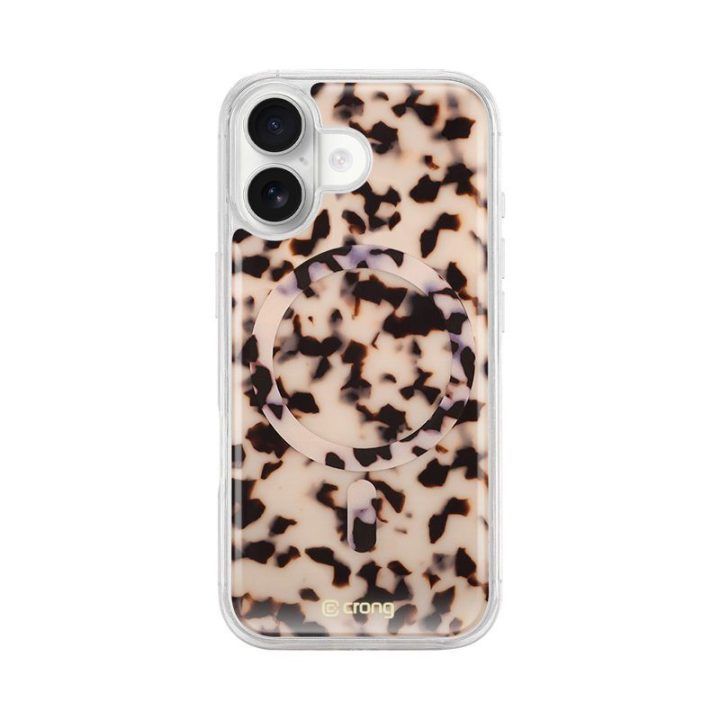 Dėklas iPhone 17 Crong Deluxe MAG Cover, Blonde Tortoise