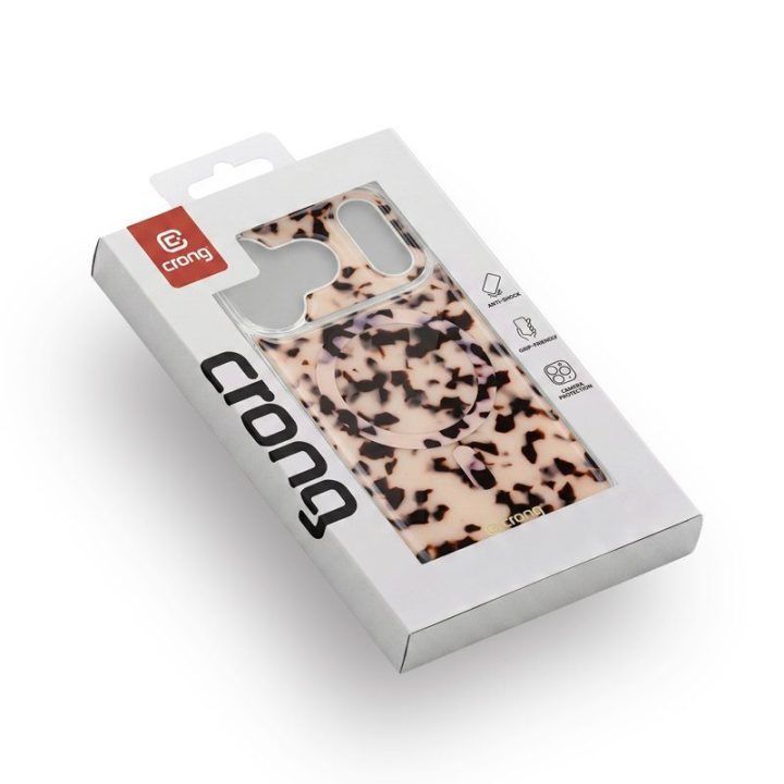 Dėklas iPhone 17 Crong Deluxe MAG Cover, Blonde Tortoise