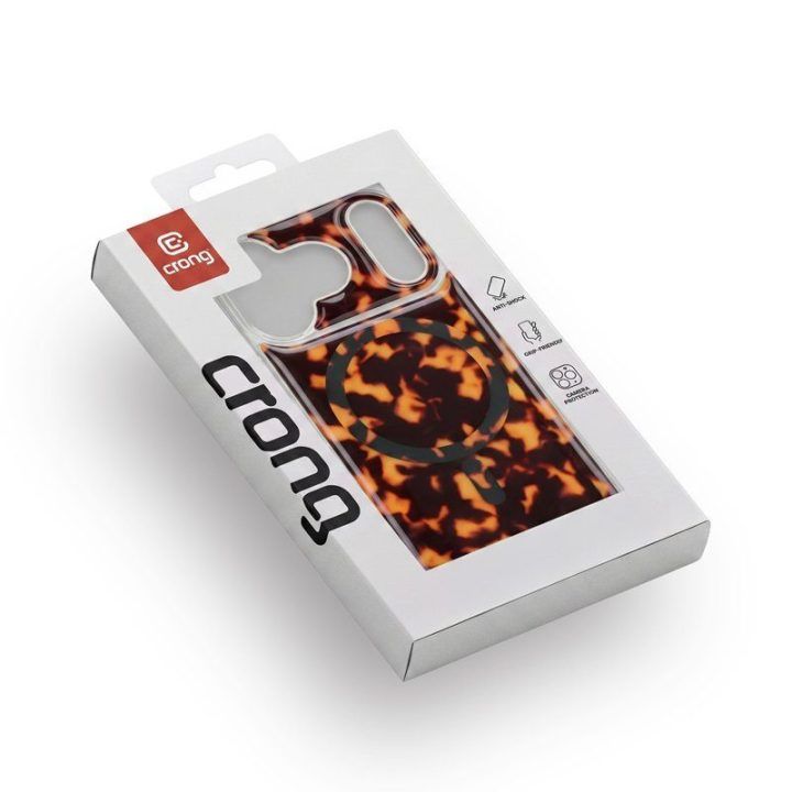 Dėklas iPhone 17 Pro Crong Deluxe MAG, tortoise