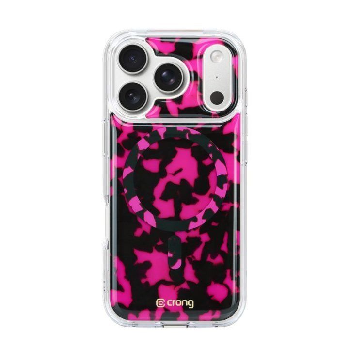 Dėklas iPhone 17 Pro Max Crong Deluxe MAG Cover, rožinis